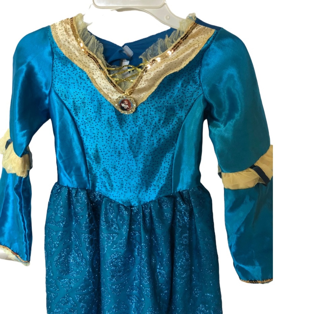 Disney Merida Blue Dress Up Halloween Costume Gown size 4 to 6X - Picture 3 of 12